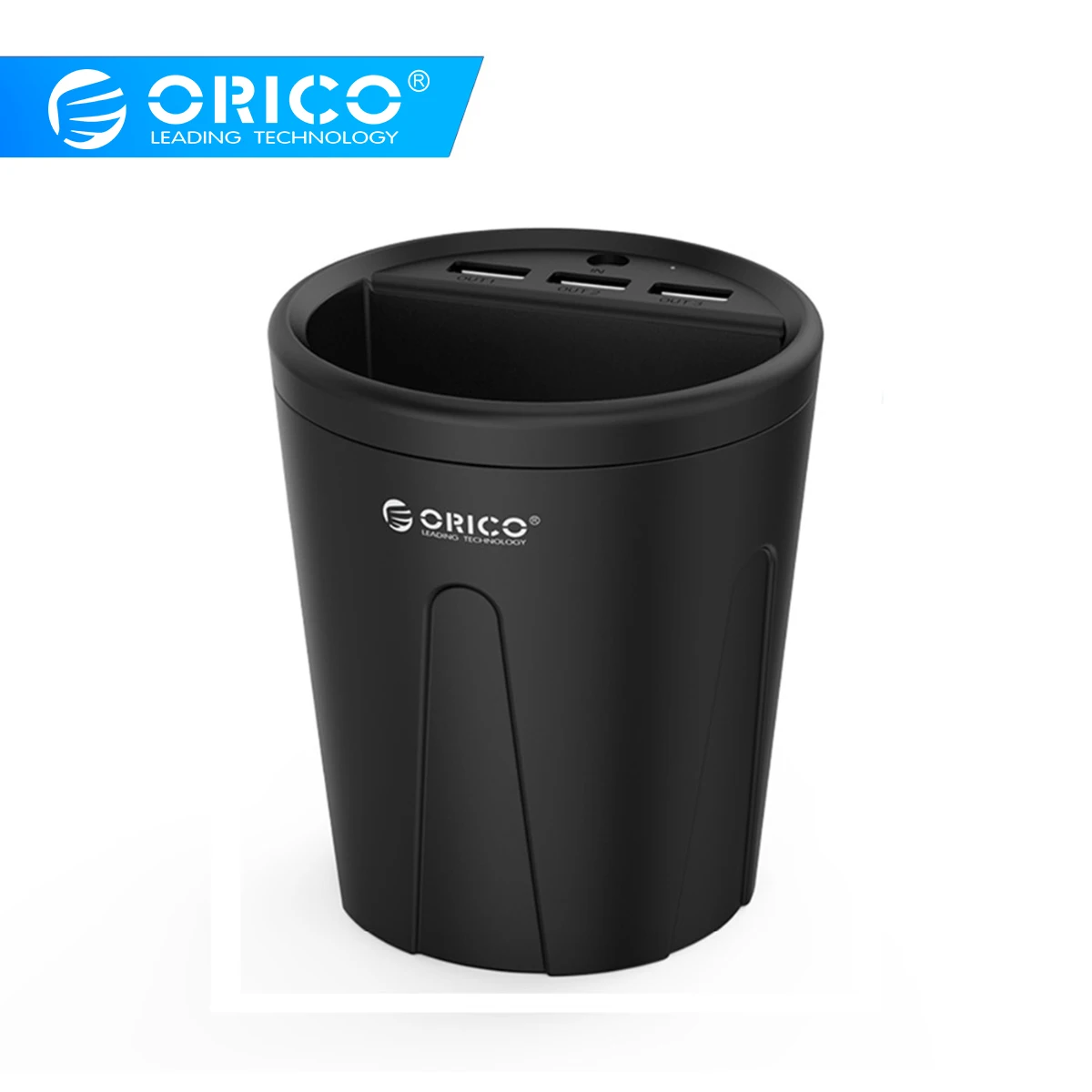 

ORICO UCH-C2 3 Ports USB Car Charging Cup with Intelligent Fast Charging IC For Mobile Phone Tablet