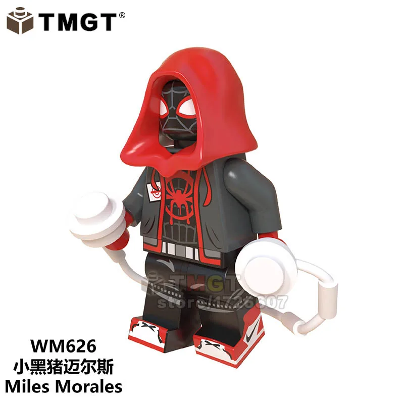

Single Legoings Marvel endgame Spider man Pepper Vulture Death Vision Captain America figures Building Block Toys for Children