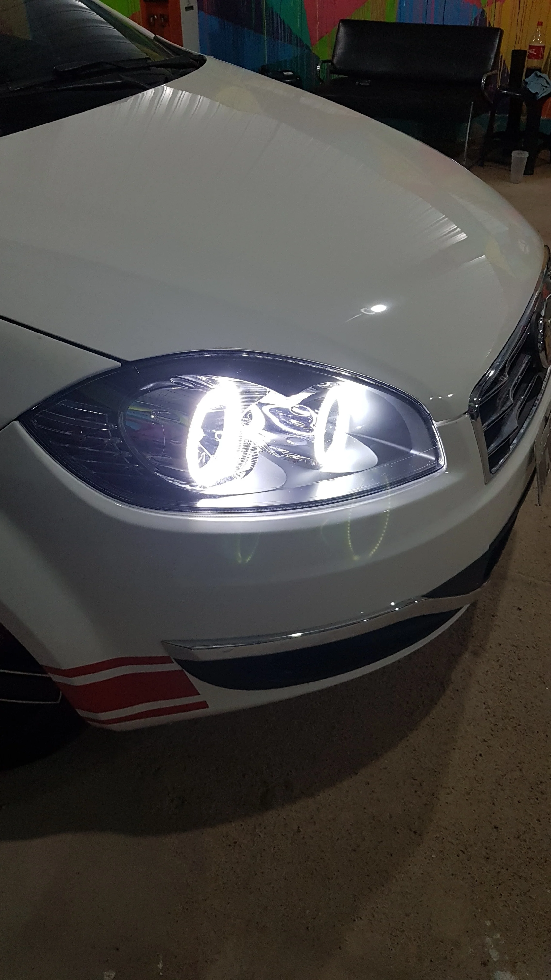 Для Fiat Linea 2007 2015 белый и янтарный двухцветный хлопковый комплект светодиодов