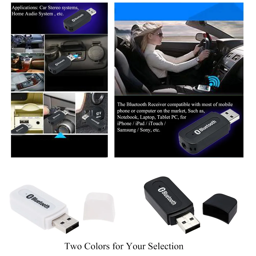 2018 популярный портативный мини USB беспроводной Bluetooth аудио приемник Hands free 3 5 мм AUX