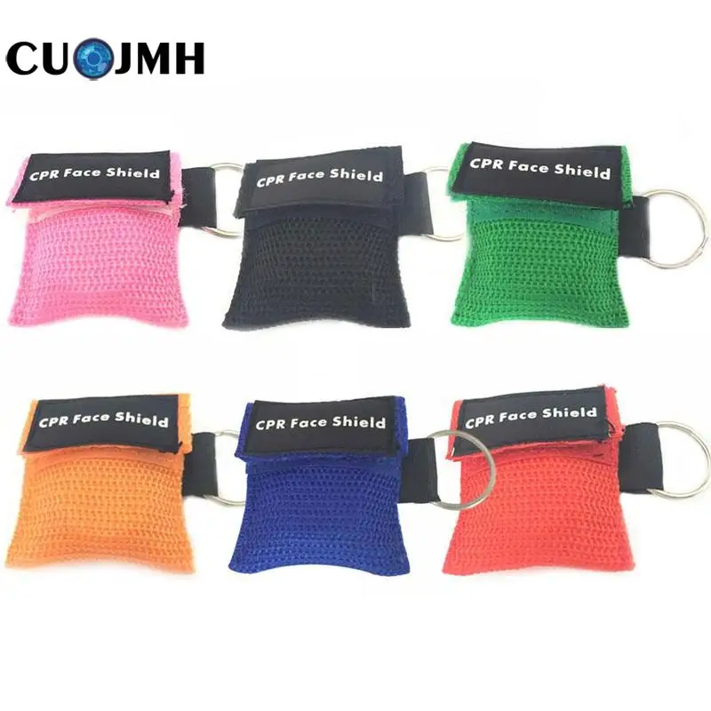 

1 Pcs Key Ring Respirator Personal Protection One-way Valve Artificial Mouth Breathing Tools 6 Colors Cpr First Aid Face Mask