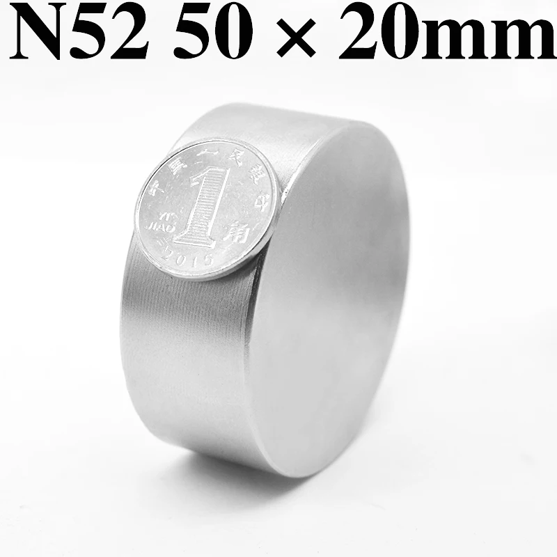 Ímãs de Terras Medidores de Água Ímã de Neodímio Hysamta 1 Pcs N52 50x20mm Super Strong Disco Redondo Raras Poderoso Metal Gálio Orador