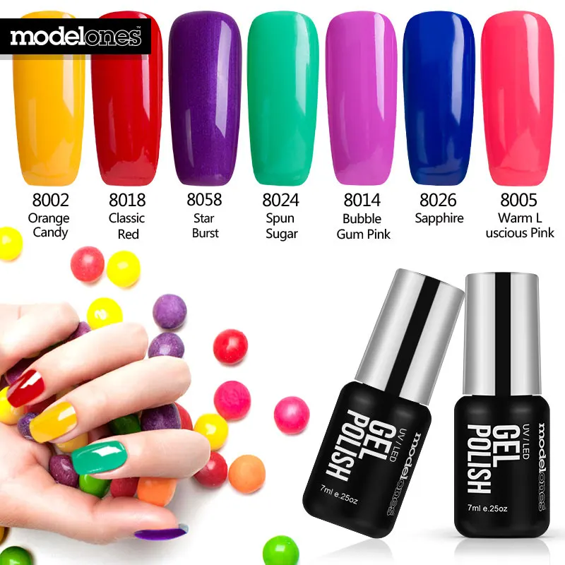 

Modelones Newest 7ML French Manicure Nail Gel Polish UV LED Soak Off Nude Color Series UV Gel Polish Hot Sale Color Nail Varnish