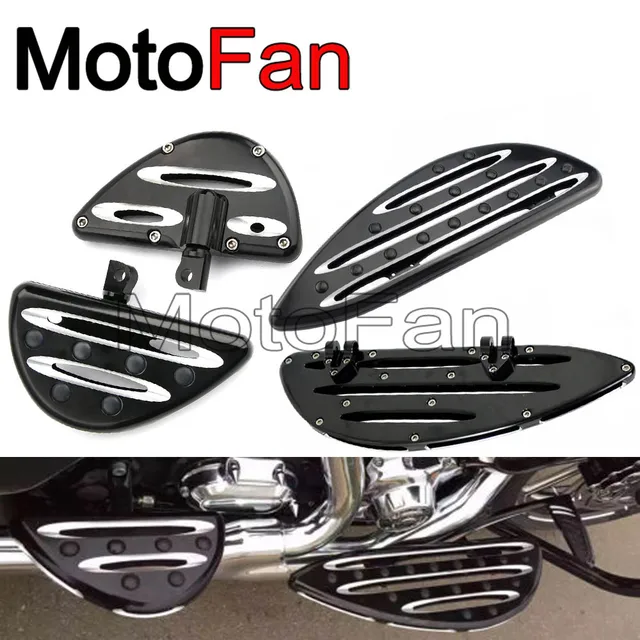 Custom Motorcycle Driver Floorboards Passenger Foot Pegs Black for Harley Davidson Touring Road