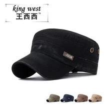 Весна и осень мыть старый Военная кепка мужская куртка для активного отдыха из материала на основе хлопка на шляпке Бамбуковая ткань блеклый шляпа