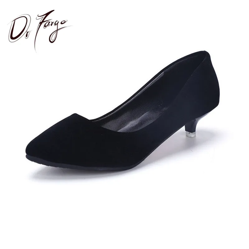 

DRFARGO Women Pumps 3cm Kitten Heels Office&Career Working Shoes sapato feminino Classics Slip-On Shallow Femme Chaussure talon8