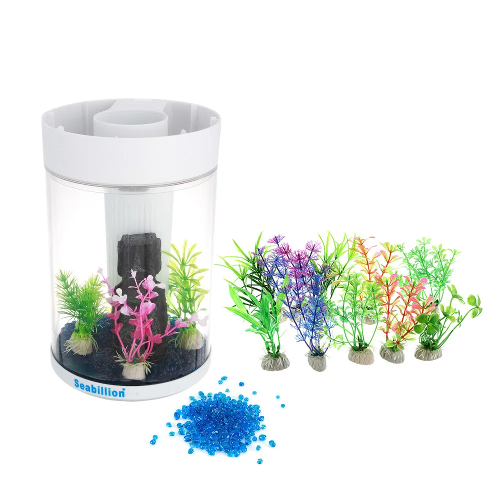 Plant Forest Cylinder Mini Aquarium Ecological Aquarium Round Aquarium