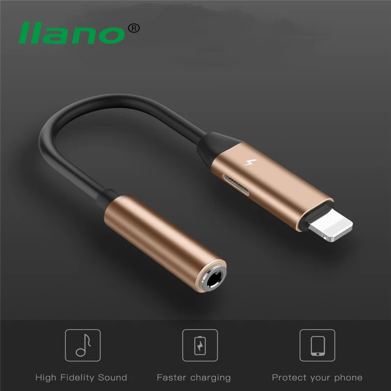 

2 in 1 Audio Adapter For iPhone XS Max XR X Charging Audio OTG For 3.5mm Jack Aux To Earphone High Fidelity Sound Charging Fast