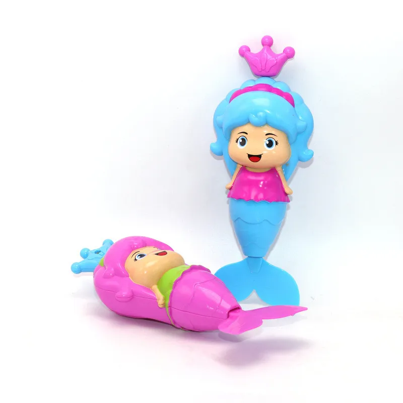Baby Mermaid Clockwork Dabbling Bath Toy Classic Swimming Wound Up Toy Water Wind Up Cartoon Educational Learning Toy 3