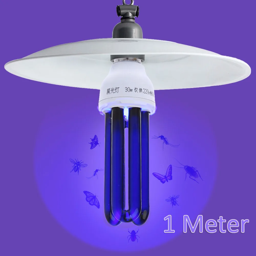 

E27 15/20/30/40W UV Ultraviolet Fluorescent Blacklight CFL Light Bulb Lamp 220V