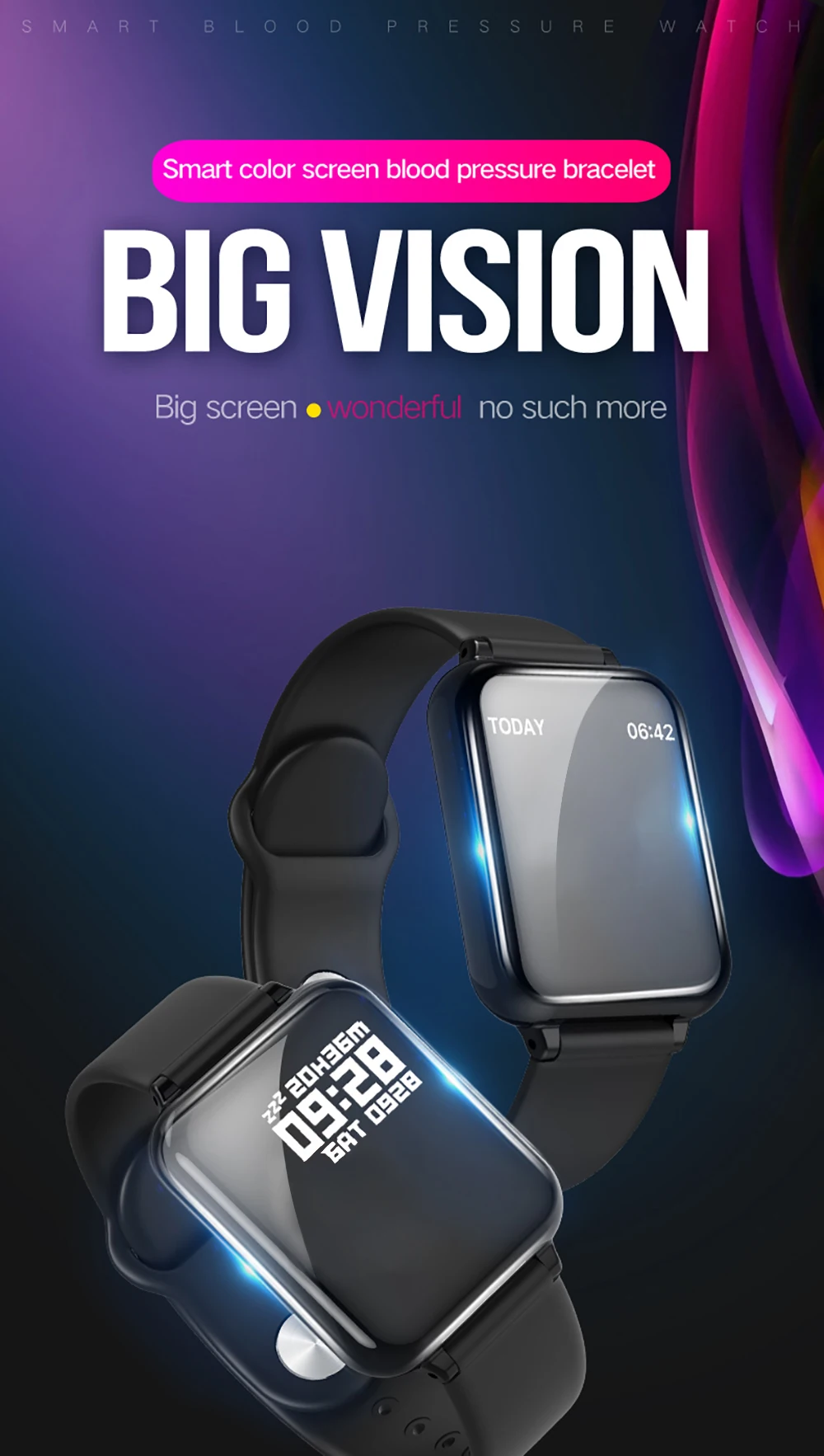 

Smart Watch 1.3'' 240*240 IPS Screen Smart Bracelet BT4.0 Fitness Heart Rate Blood Pressure Blood Oxygen Sleeping Monitoring