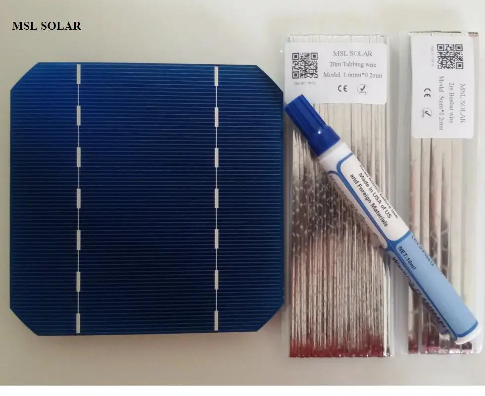 40 pces monocristalino célula solar 5x5 grau