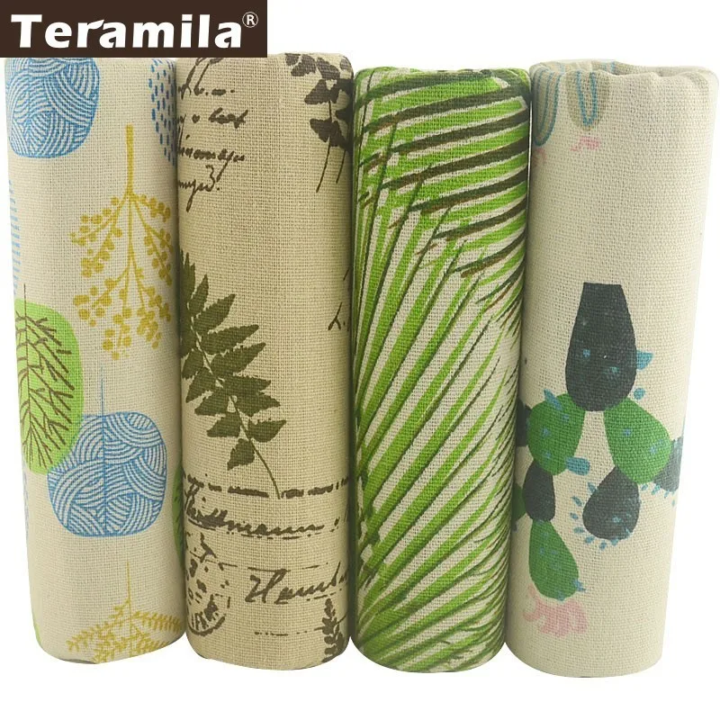 

Boosew Cotton Linen Fabric Telas 4PCS 45x45cm DIY Sewing Pillow Curtain Patches Printed Floral Pattern African Ankara Fabric