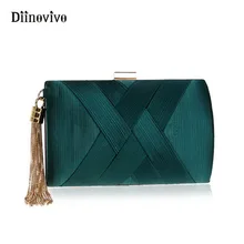DIINOVIVO, новинка, женский клатч с металлической кисточкой, сумка на цепочке, сумки на плечо, классический стиль, маленький кошелек, дневной, вечерний клатч, WHDV0359
