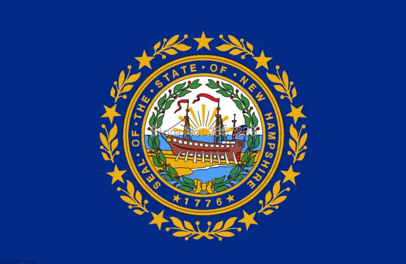 New Hampshire State Flag 3x5FT banner 100D 150X90CM Polyester brass