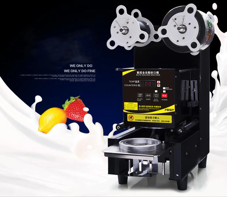 Automatic Sealing Machine Milk Tea Cup Sealer for Soya Bean Milk Pearl