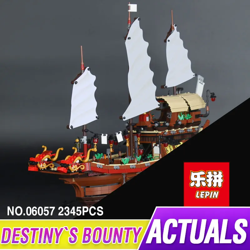 

Lepin 06057 Genuine 2345Pcs Ship Series The Destiny`s Bounty Set 70618 Model Building Blocks Bricks Educational Toys for Child