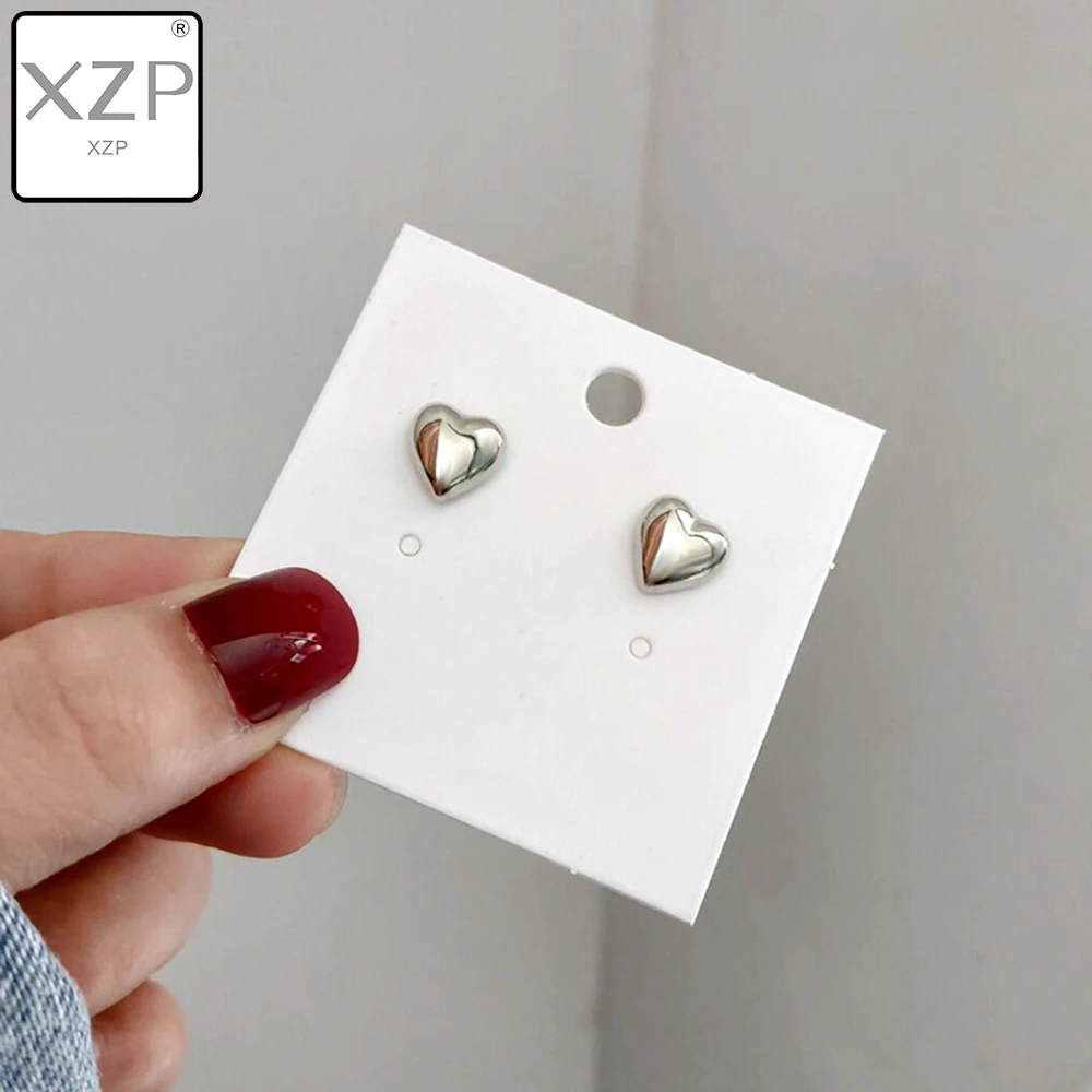 

XZP Design Small Heart Stud Earrings for Women Wedding Party Exquisite Handmade Sweet Female Aretes De Mujer Christmas Gift
