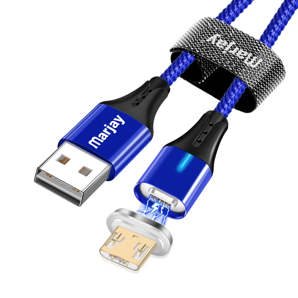 Магнитный зарядный Micro USB кабель Marjay для мобильного телефона iPhone samsung Xiaomi QC3.0, быстрое магнитное зарядное устройство, кабель usb type-C