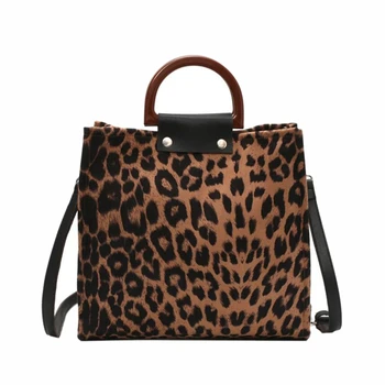 

Leopard Women Handbags Big Capacity Pu Leather Females Handbags Fashion Leopard Women Messenger Bags Handle Tote Bags for Wome