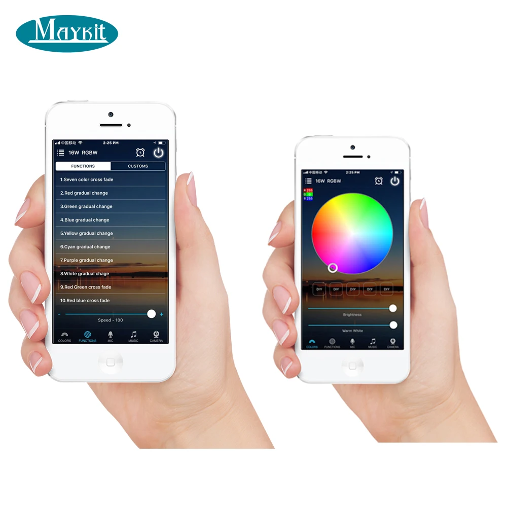  Maykit 45W 60W 75W WiFi Control smartphone APP RGB RGBW LED Fiber Optic Light Engine projector gene