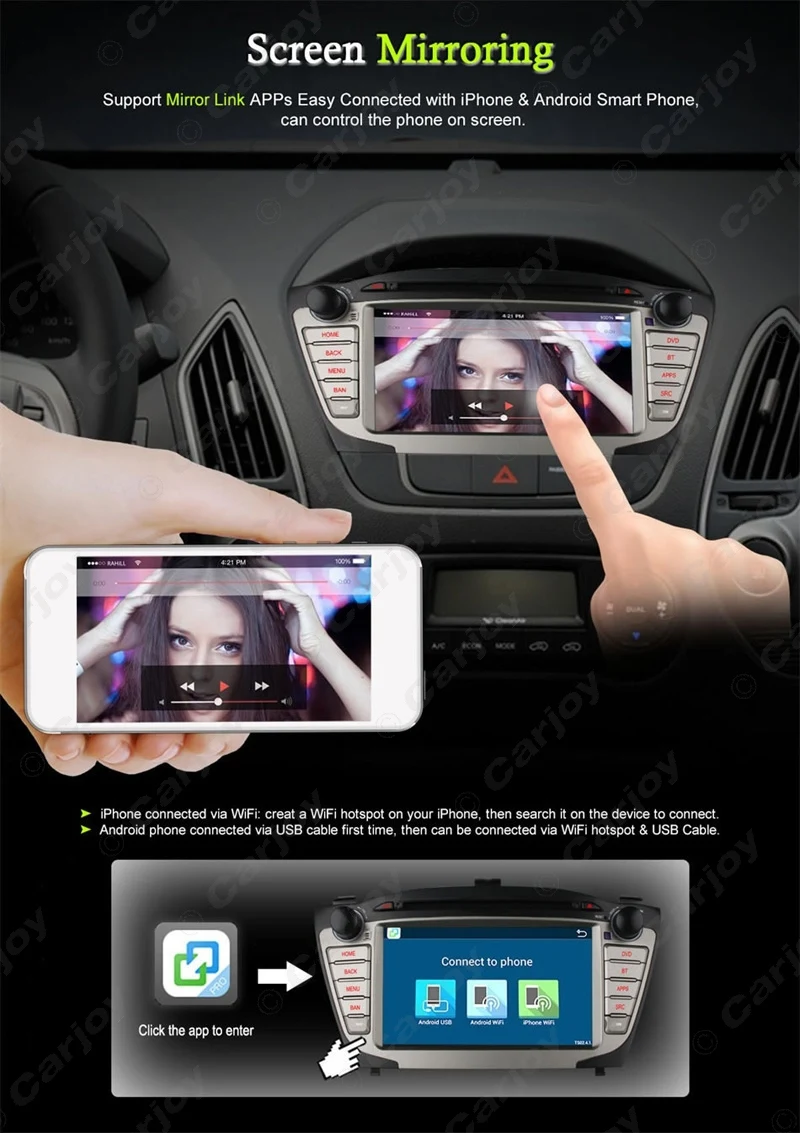 Excellent LEEWA HD 7" 7inch  Android 6.0 (64bit) DDR3 2G/16G/4G LTE Car DVD GPS Radio Head Unit For Hyundai ix35/Tucson(09~15) #CA2459-F4 8