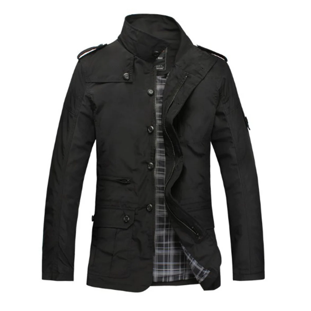 YJSFG HOUSE Stylish Men Jackets Plus Size 5XL Slim Fit Zipper Coats