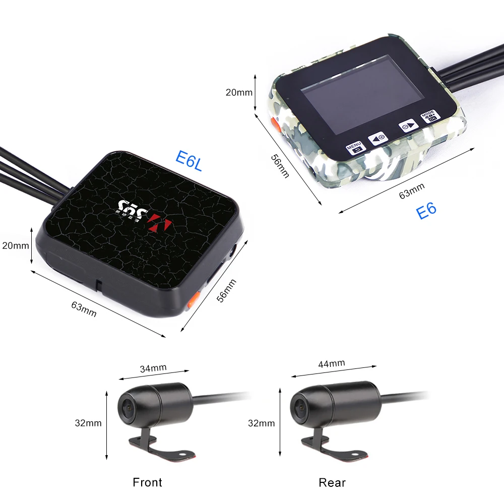  SYS VSYS C6L Upgrade E6L E6 WiFi Motorcycle Camera STARVIS Super Night Vision Scooter DVR Motorcycl - 32789306209