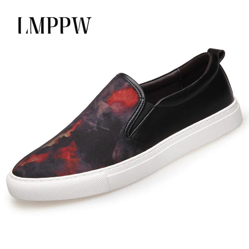 

Spring Autumn Men's Loafer Shoes Breathable Leisure Board Shoes Fashion Printing Loafers Driving Shoes Men Flats Chaussure Homme