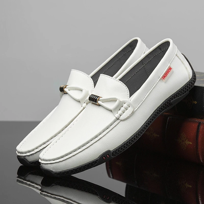 

Breathable Leather Loafers Men Casual Shoes 2019 High Quality Adult Slip on Moccasins Men Simple Driving Shoes C4