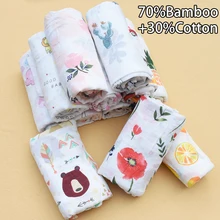 Buy Pink Swan 70%Bamboo+30%Cotton Baby Muslin Swaddle Blankets Soft Breathable Baby Warp Infant Bath Towel Wrap Baby Swaddle Free Shipping