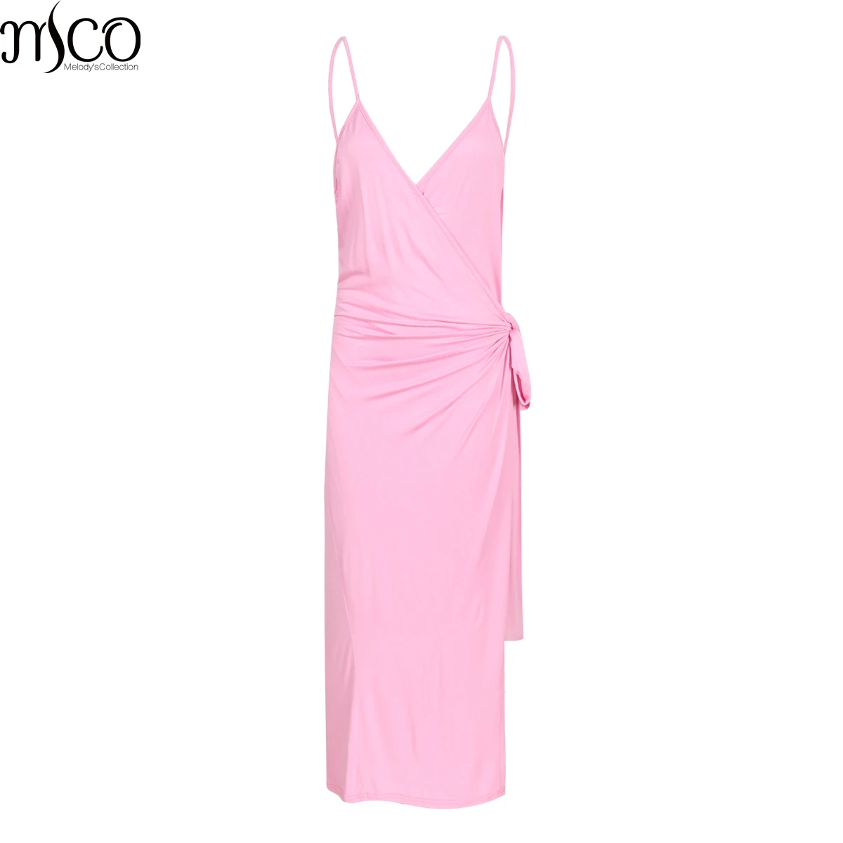 

MCO 2017 Sexy Plunge V Neck Tie Wasit Plus Size Wrap Maxi Beach Dress Boho Long Dresses Bohemian Big Women Clothing 5xl 6xl 7xl
