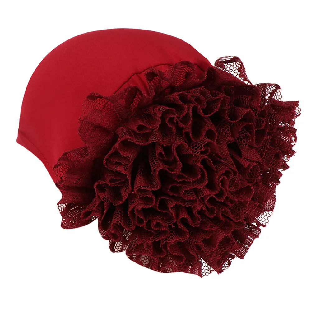 Женская Цветочная индийская шляпа цветок эластичная шапочка-тюрбан капот Кепка chemo для пациентов с раком дамские банданы Африканский головной убор Новинка