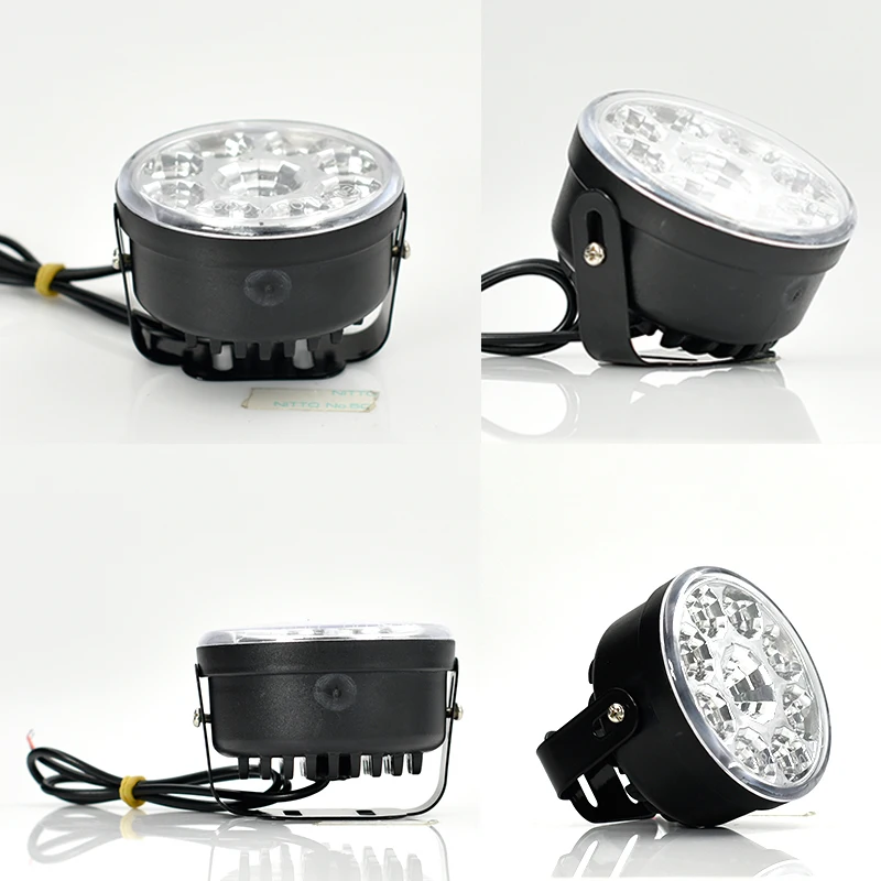 CNSUNNYLIGHT 2Pcs Car Daytime Running Lights Assembly White 6500K Waterproof 12V Auto DRL Fog Day Lights Car-Styling Accessories (5)