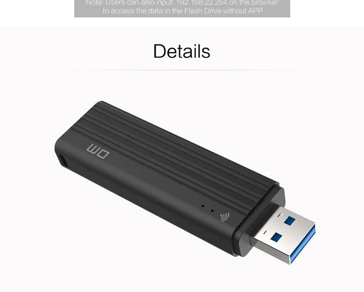 DM WFD016 32 ГБ беспроводной флэш-накопитель USB 3.0 высокую скорость Передачи Данных Для iPhone/Android/ПК USB Flash диск