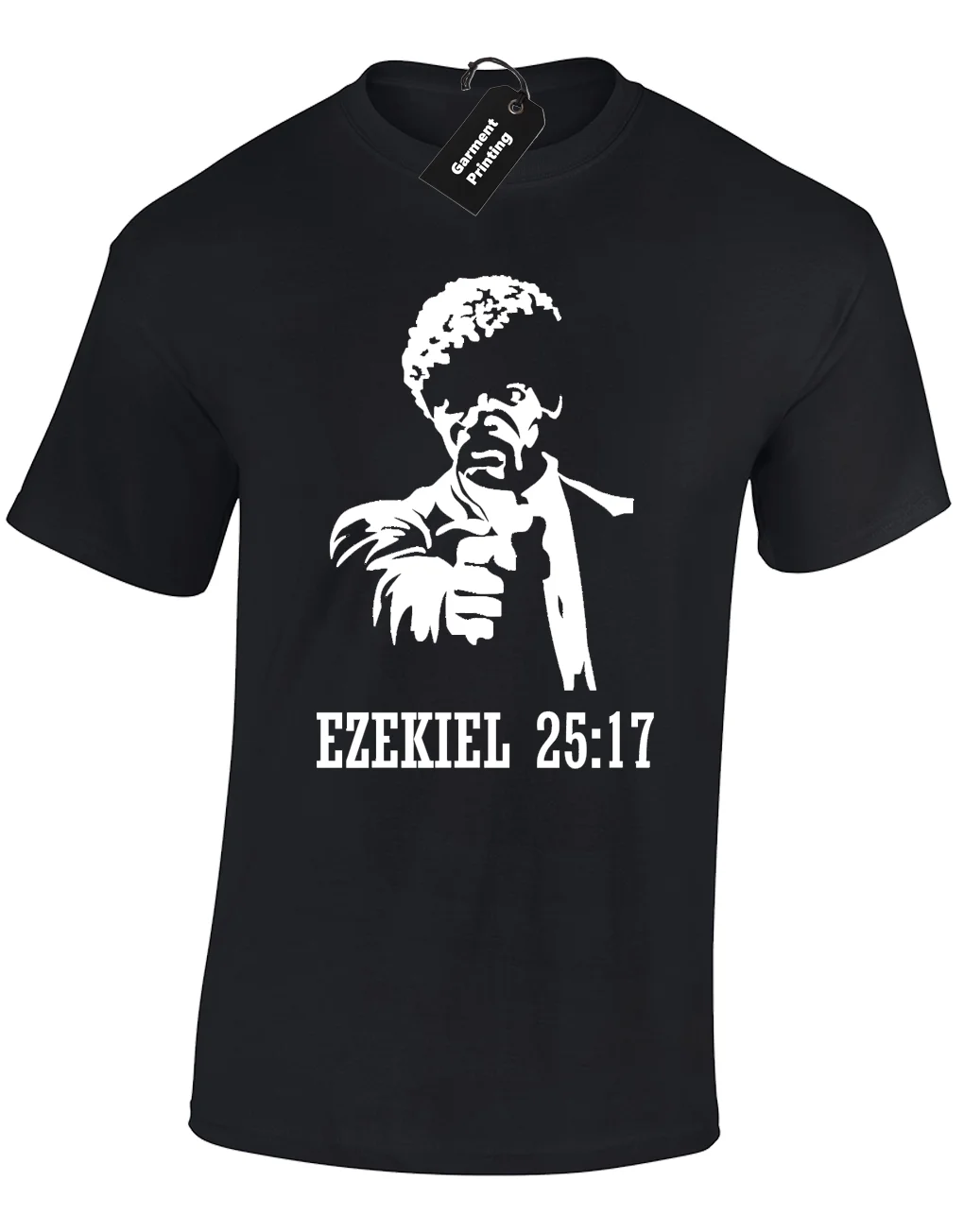 EZEKIEL 25:17 Мужская футболка PULP FICTION Ретро стиль c цитатой из фильма JULES WINNFIELD крутая
