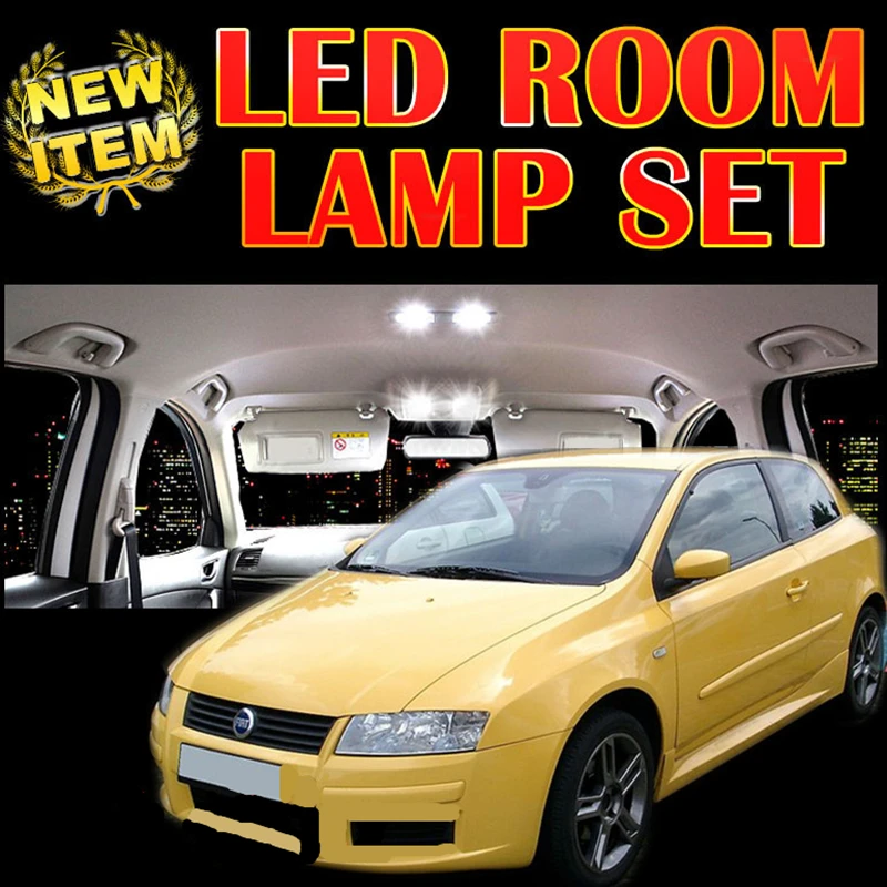

Tcart 6 X free shipping Error Free Car LED Vehicle Interior Map Dome Door LightsKit Package for fiat stilo accessories 2003 up