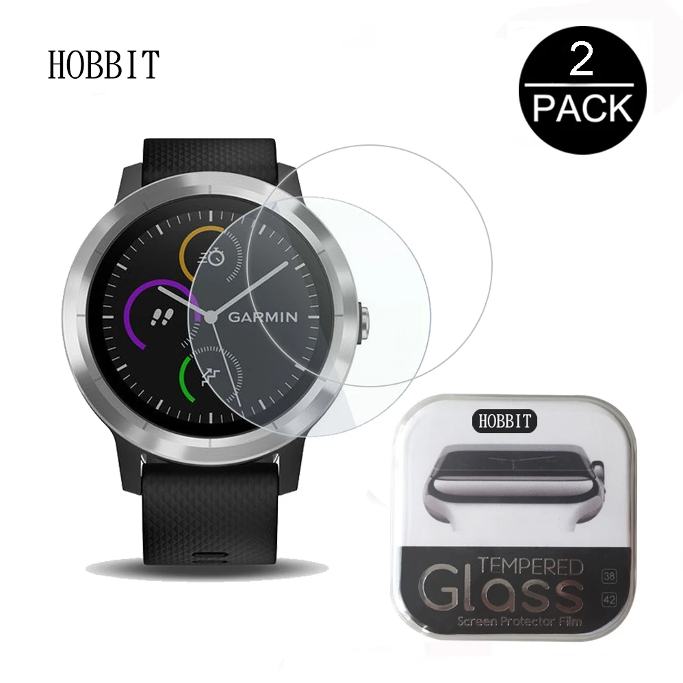 

2Pack For Garmin Vivoactive 3 0.3mm 2.5D Rounded Edge Tempered Glass Screen Protector for Vivoactive SmartWatch Film