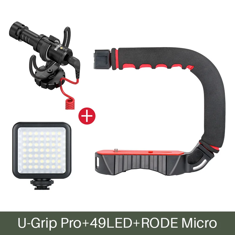 Ulanzi U-Grip Pro тройное крепление для холодного башмака Ручка Рукоятка Vlog камера видео Риг аксессуары для Nikon Canon sony DSLR мобильный телефон