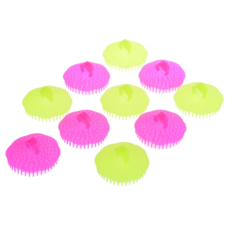 

Random 10Pcs Bath Shampoo Scalp Massage Brush Soft Silicone Body Head Hair Massage Comb Health Care Head Massager