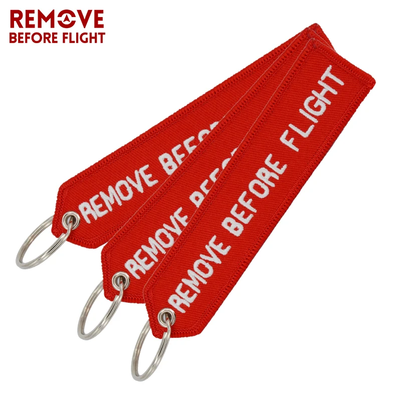 Remove Before Flight OEM Key Chains Berloques Red Embroidery Highlight Key Fobs Chains Jewelry Aviation Gifts Chaveiro Masculino (13)