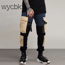 Wycbk боковые штаны карго с карманами мужские камуфляжные брюки карго из саржевого материала шаровары мужские хлопковые штаны
