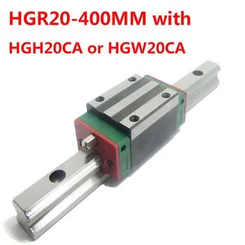 

1PC HGR20 Linear Guide Width 20MM Length 400MM with 1PC HGH20CA or HGW20CA Slider for cnc xyz axis