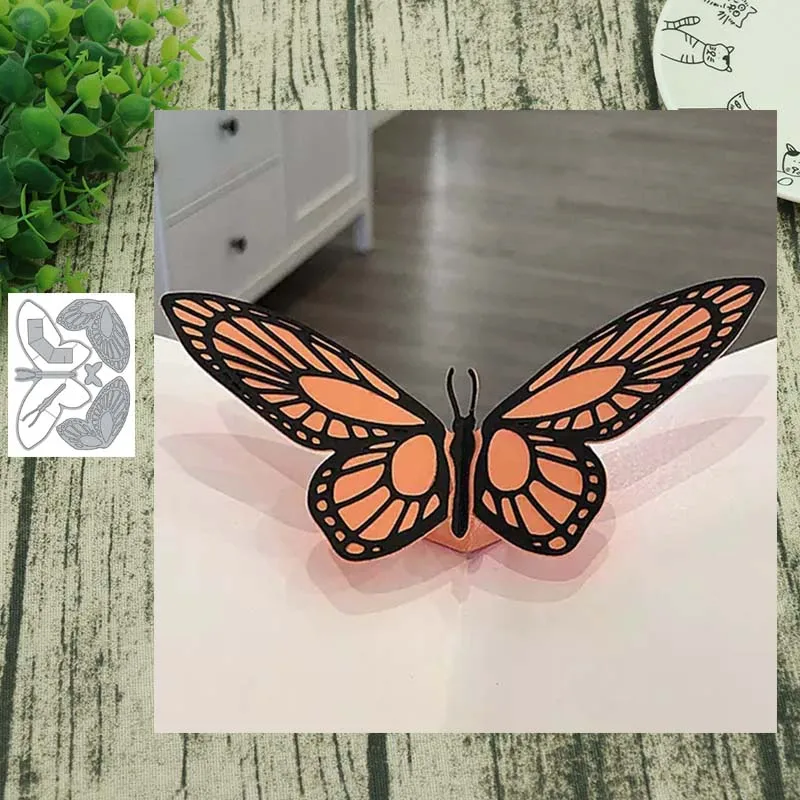 

POP UP butterfly metal cutting dies wreath cut die mold decoration Scrapbook paper craft knife mould blade punch stencils