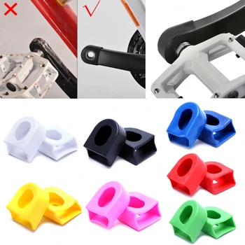

QILEJVS 1 Pair Sleeve Silicone Cranksets Silicon Bicycle Bike MTB Arm Boots Crank Protectors