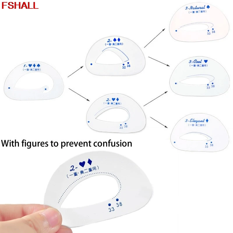 6 шт. карандаш для глаз трафарет модель Смоки Тени и подводка для глаз макияж Шаблон Shaper инструмент# H027