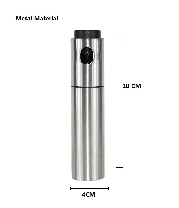 C metal Кухонные инструменты нержавеющая сталь спрей бутылка масло уксус туман спрей бутылка насос соусник барбекю распылитель AP11091751 - Цвет: C metal