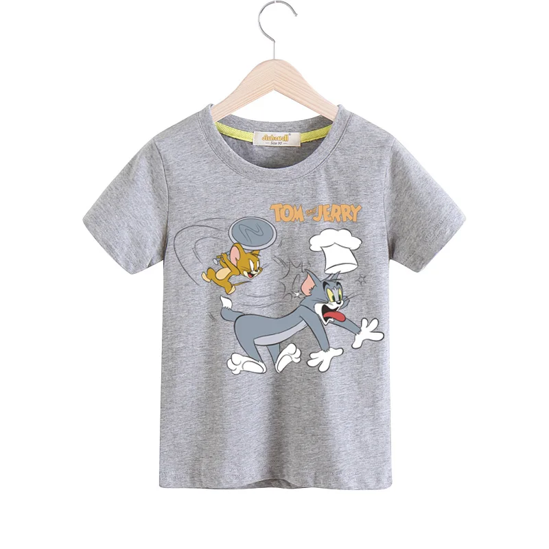 

Cartoon Tom And Jerry Tshirts Tee Top For Kids Summer Clothing Boys Girls Short Sleeve Casual T-shirts Children T Shirts TX170