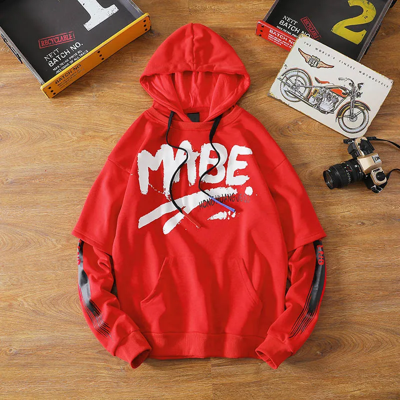 Hoodies Streetwear for Mens Hoodies and Sweatshirts 2019 Men Fashions Oversized Hoodie Men Cotton Casual Red Black Hoodie LW172