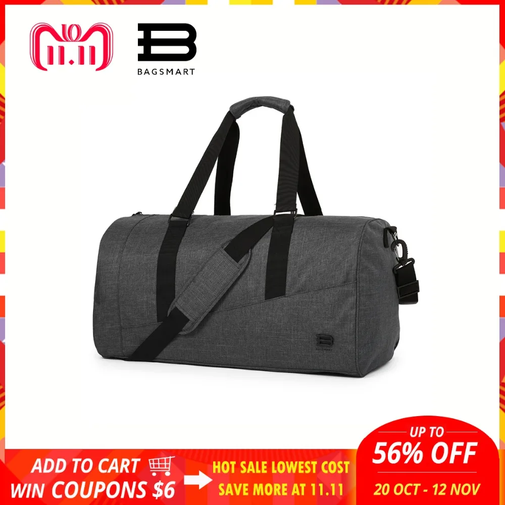 BAGSMART Men Travel Bag Large Capacity Carry on Luggage Bag Nylon Travel Duffle Shoe Pocket Overnight Weekend Bags Travel Tote BAGSMART Men Travel Bag Large Capacity Carry on Luggage Bag Nylon Travel Duffle Shoe Pocket Overnight Weekend Bags Travel Tote
